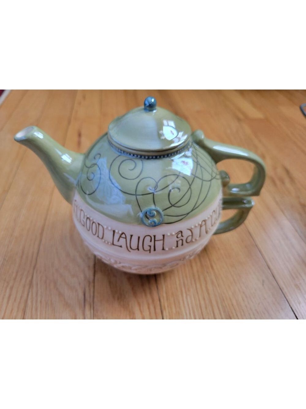 Grasslands Road Green Cream Teapot Set Ceramic